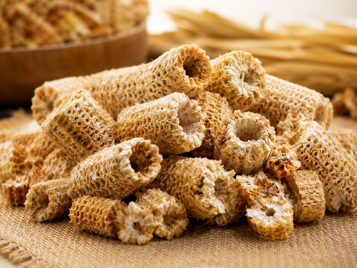 Corn cob processing