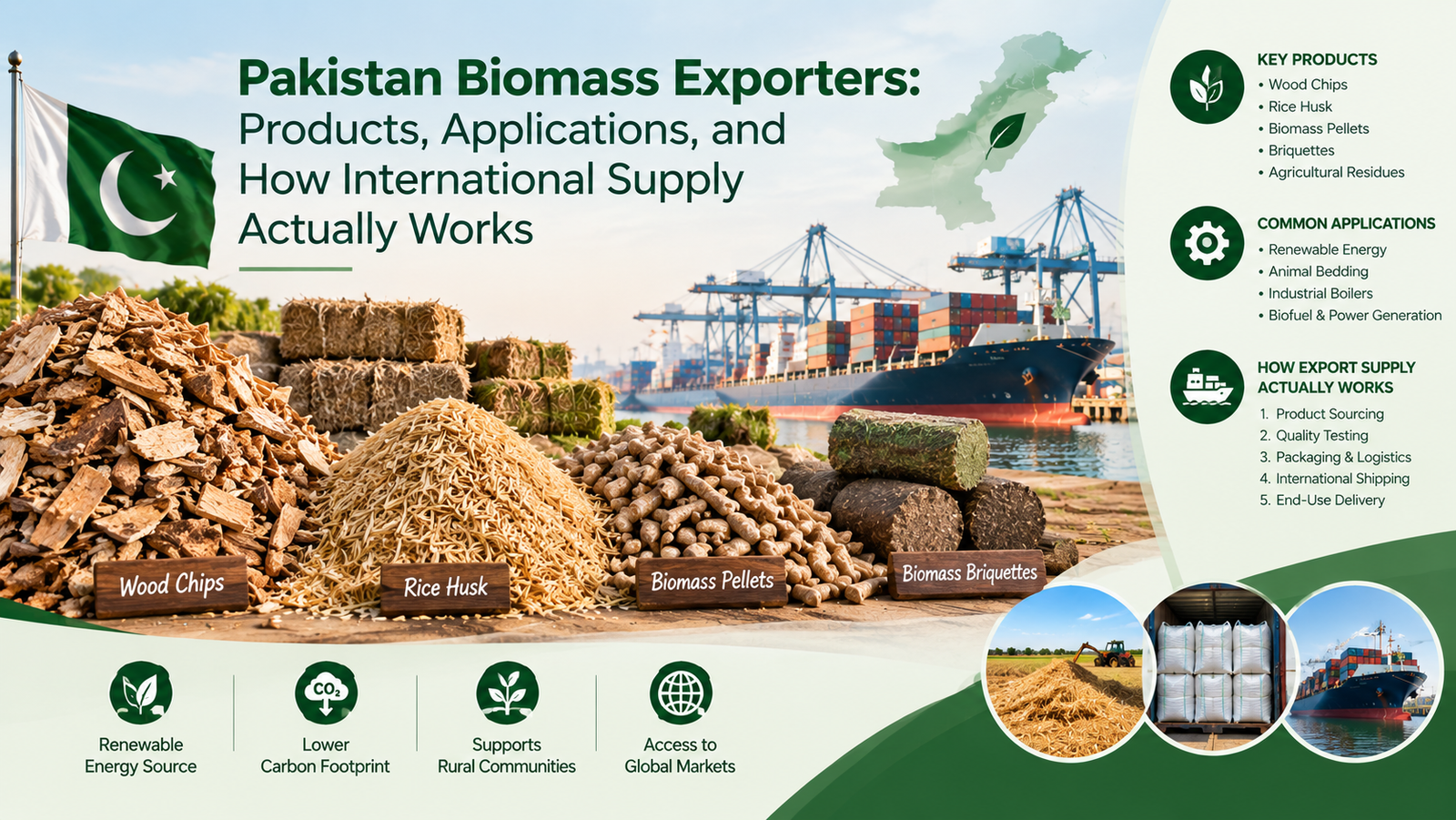 Pakistan Biomass Exporters: Products, Applications, and How International Supply Actually Works