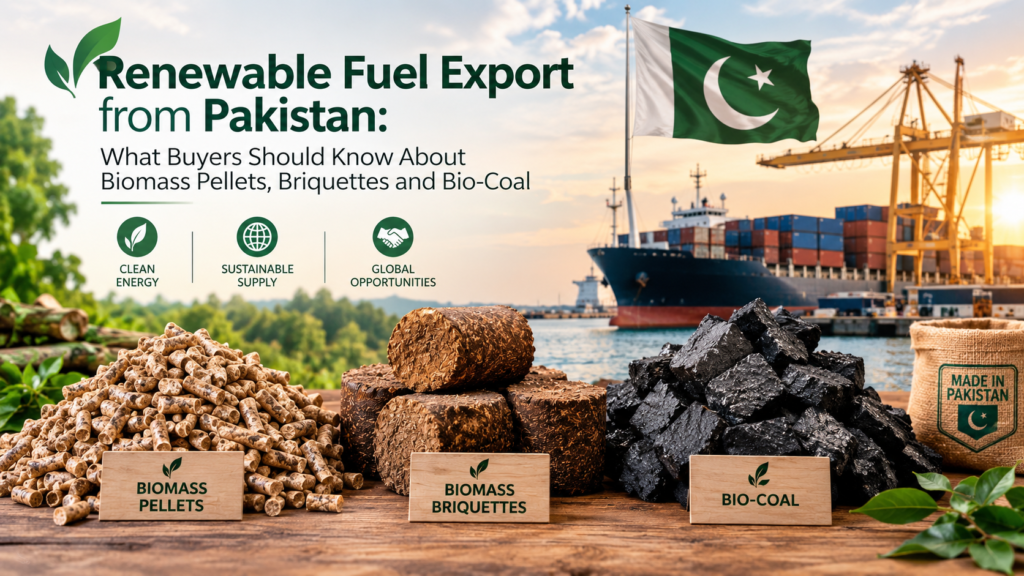 Renewable Fuel Export from Pakistan: What Buyers Should Know About Biomass Pellets, Briquettes and Bio-Coal