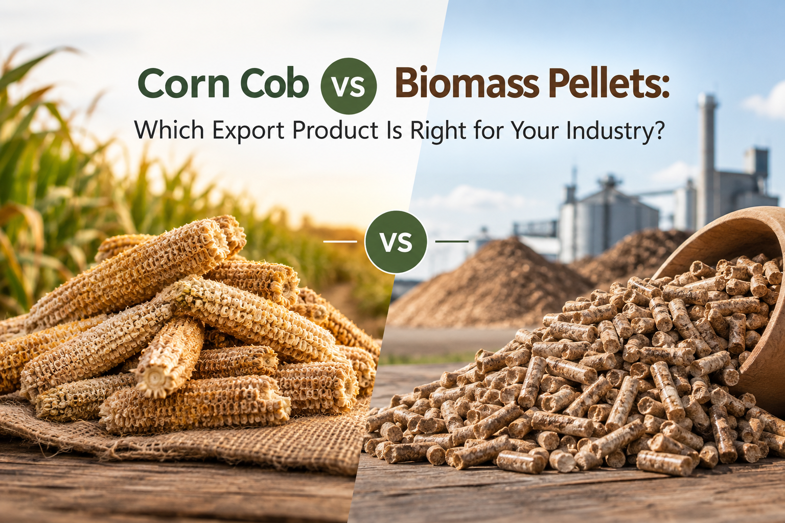 Corn Cob vs Biomass Pellets: Which Export Product Is Right for Your Industry?