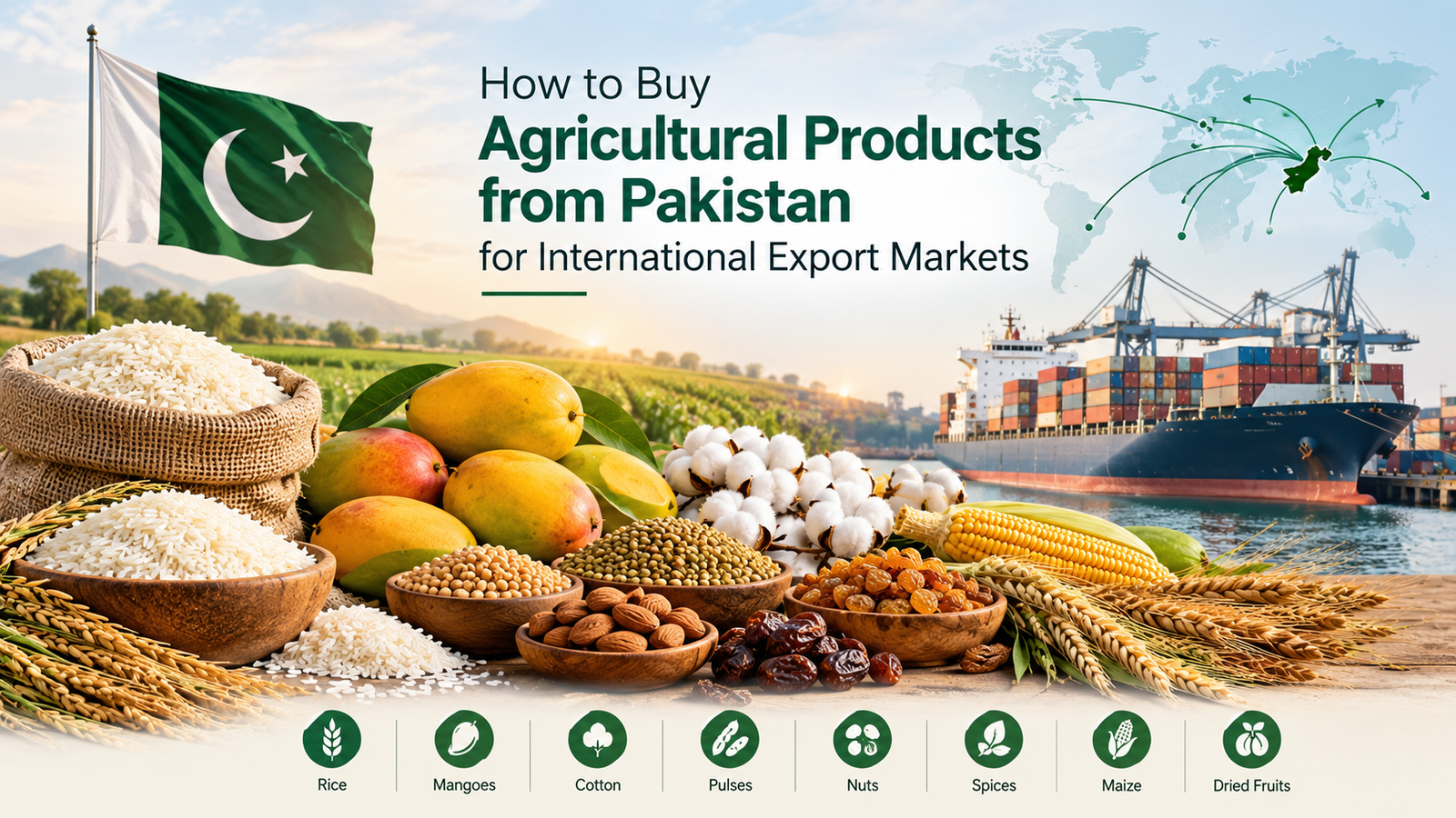 How to Buy Agricultural Products from Pakistan for International Export Markets