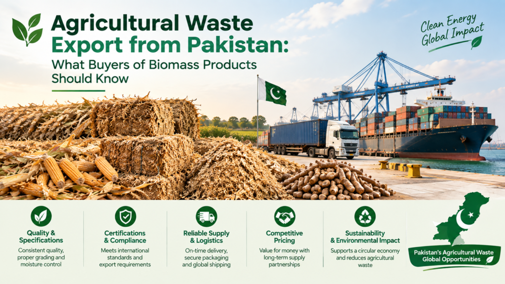 Agricultural Waste Export from Pakistan: What Buyers of Biomass Products Should Know