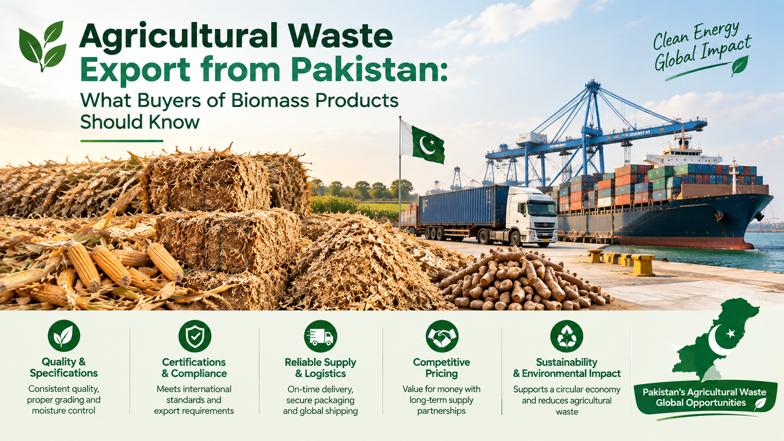 Agricultural Waste Export from Pakistan: What Buyers of Biomass Products Should Know