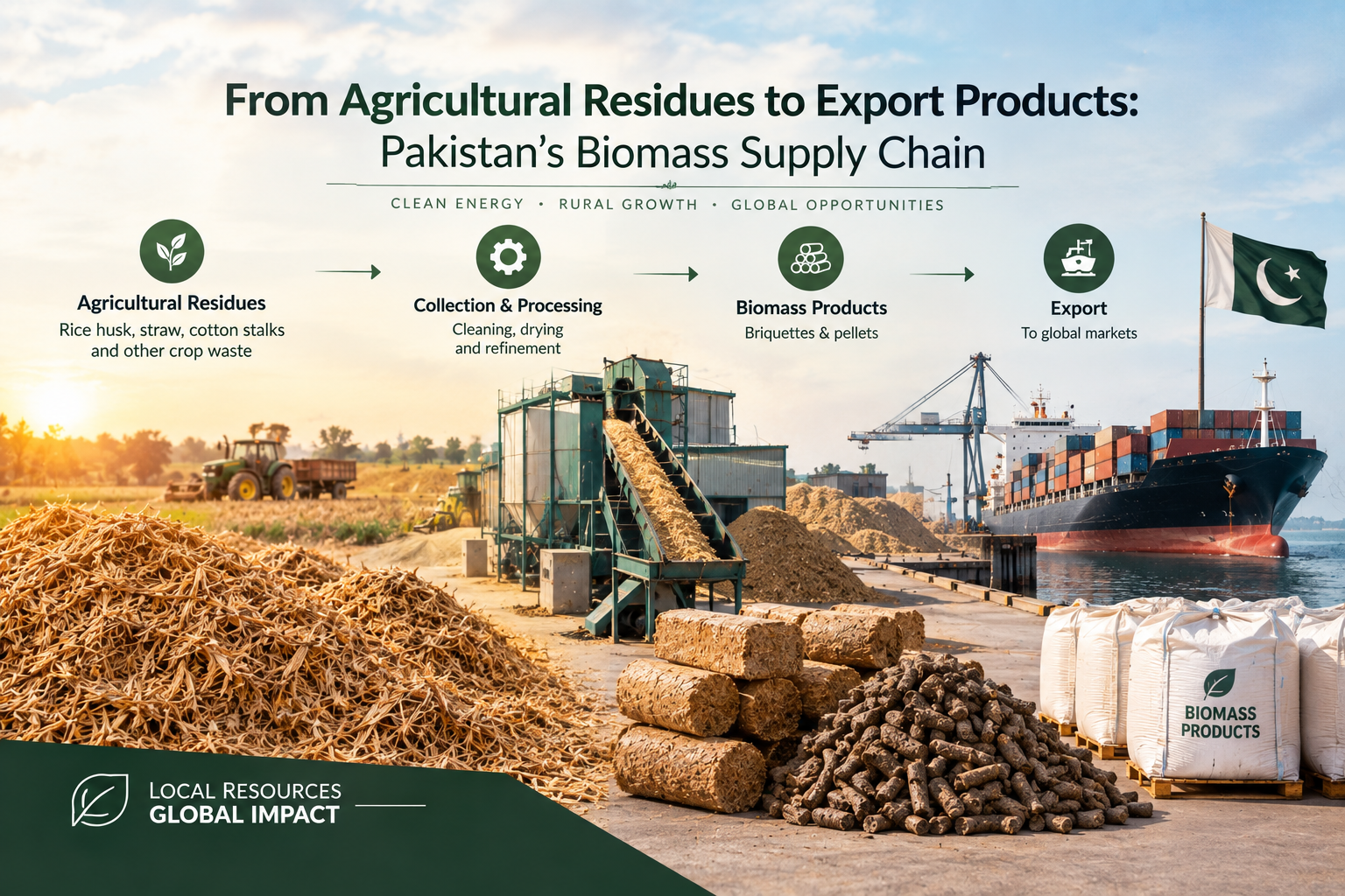 From Agricultural Residues to Export Products: Pakistan’s Biomass Supply Chain