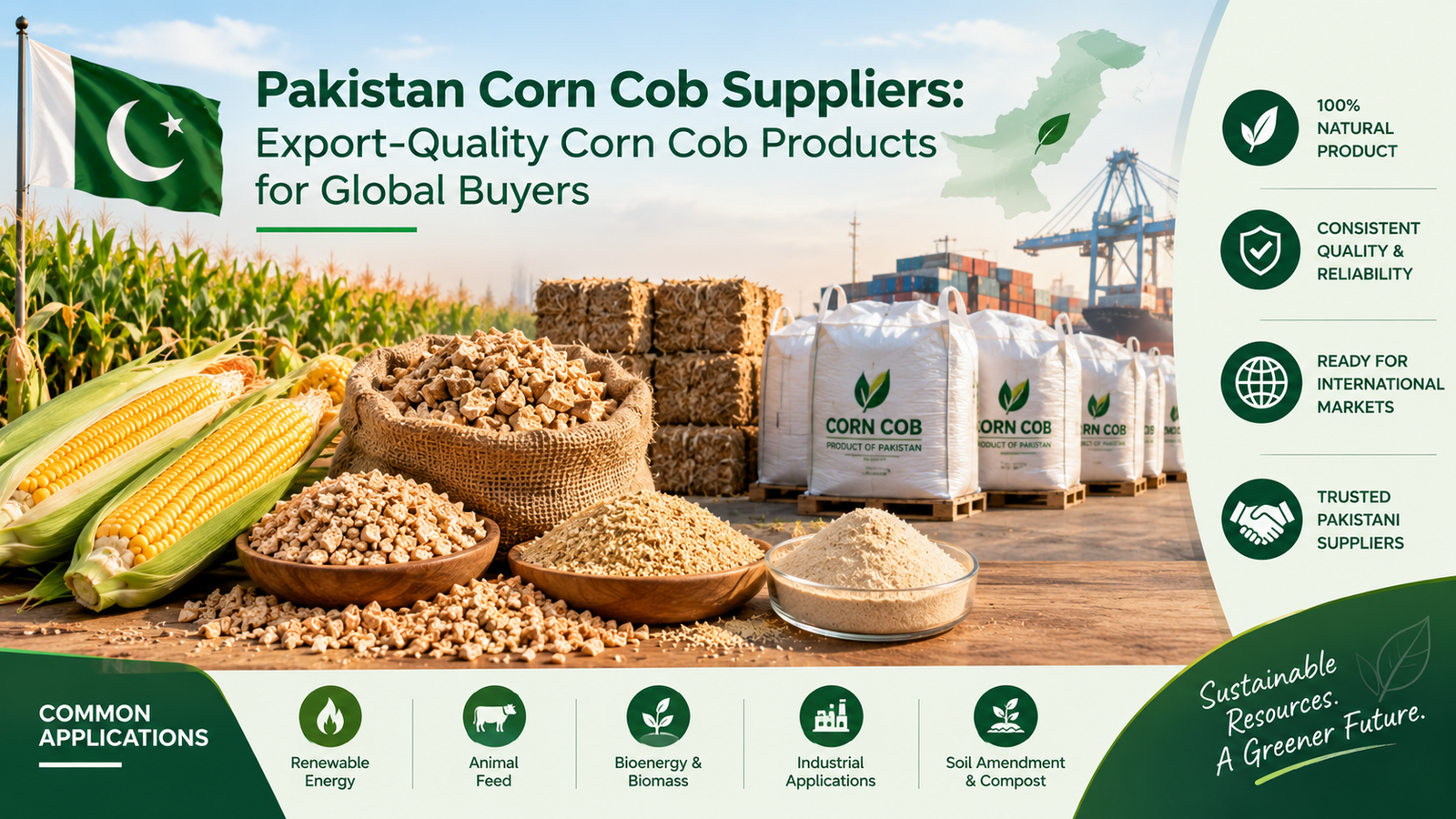 Pakistan Corn Cob Suppliers: Export-Quality Corn Cob Products for Global Buyers