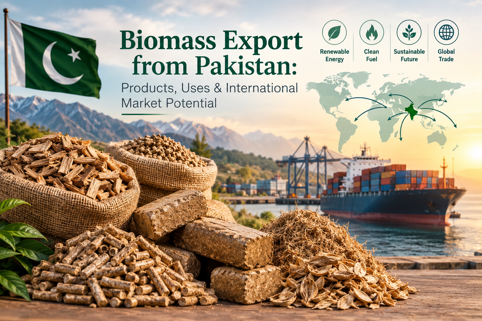 Biomass Export from Pakistan: Products, Uses & International Market Potential