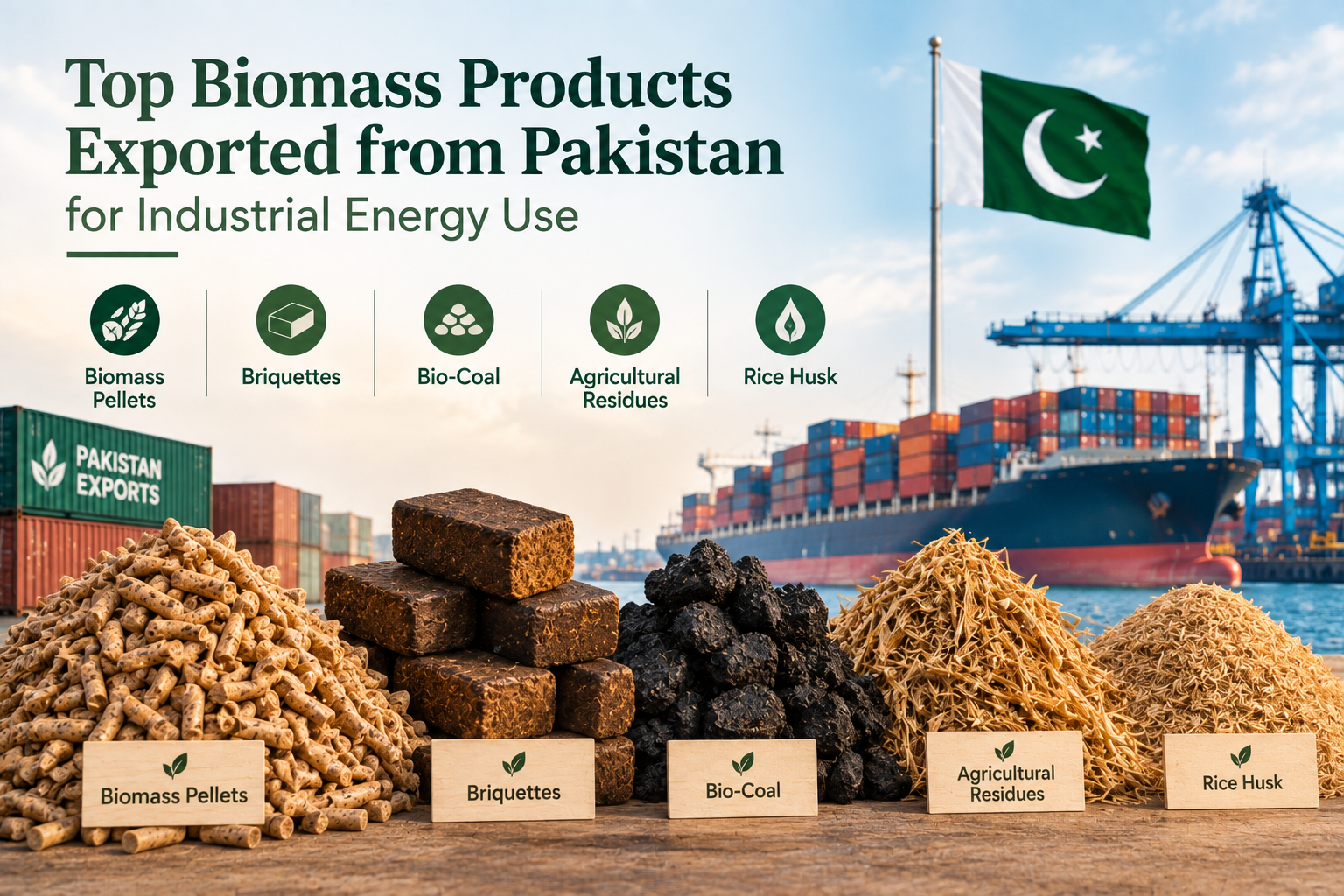 Top Biomass Products Exported from Pakistan for Industrial Energy Use