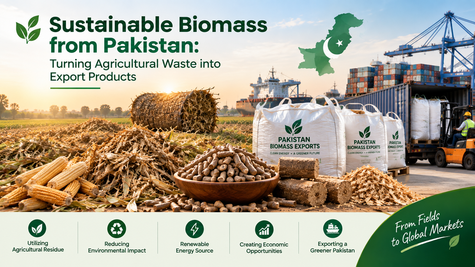 Sustainable Biomass from Pakistan: Turning Agricultural Waste into Export Products